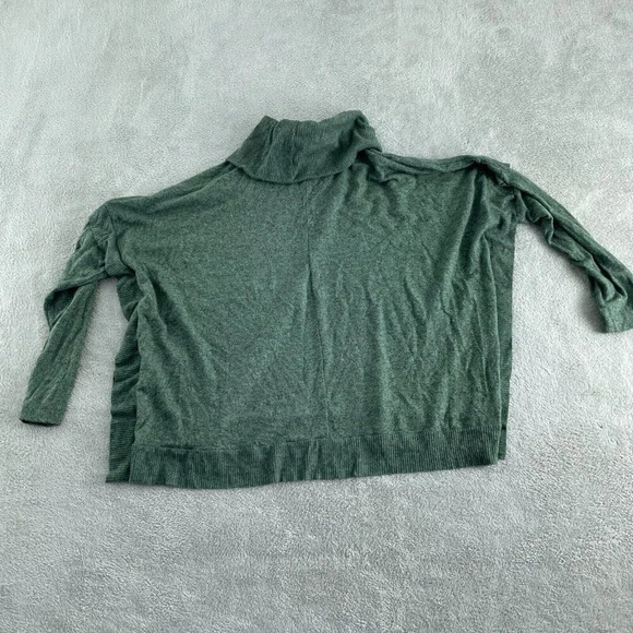 Anthropologie Womens Green Turtleneck Sweater Large Made In USA NWT  2753 - Picture 2 of 9